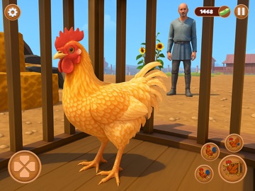 Farm Rooster fighting Chicken iPad screenshot