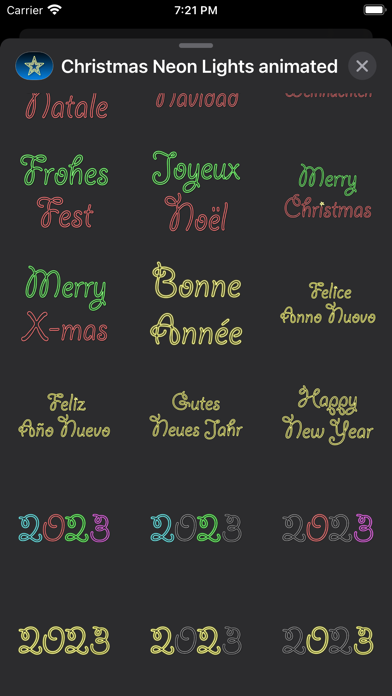 Christmas Neon Lights animated Screenshot