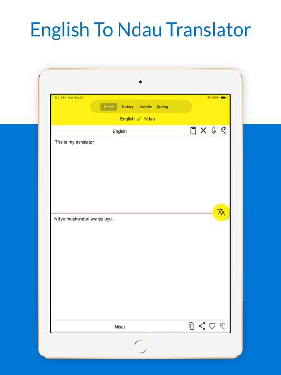 English To Ndau Translator iPad screenshot
