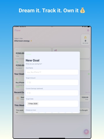 Flow – Money Tracker for Gen Z iPad screenshot