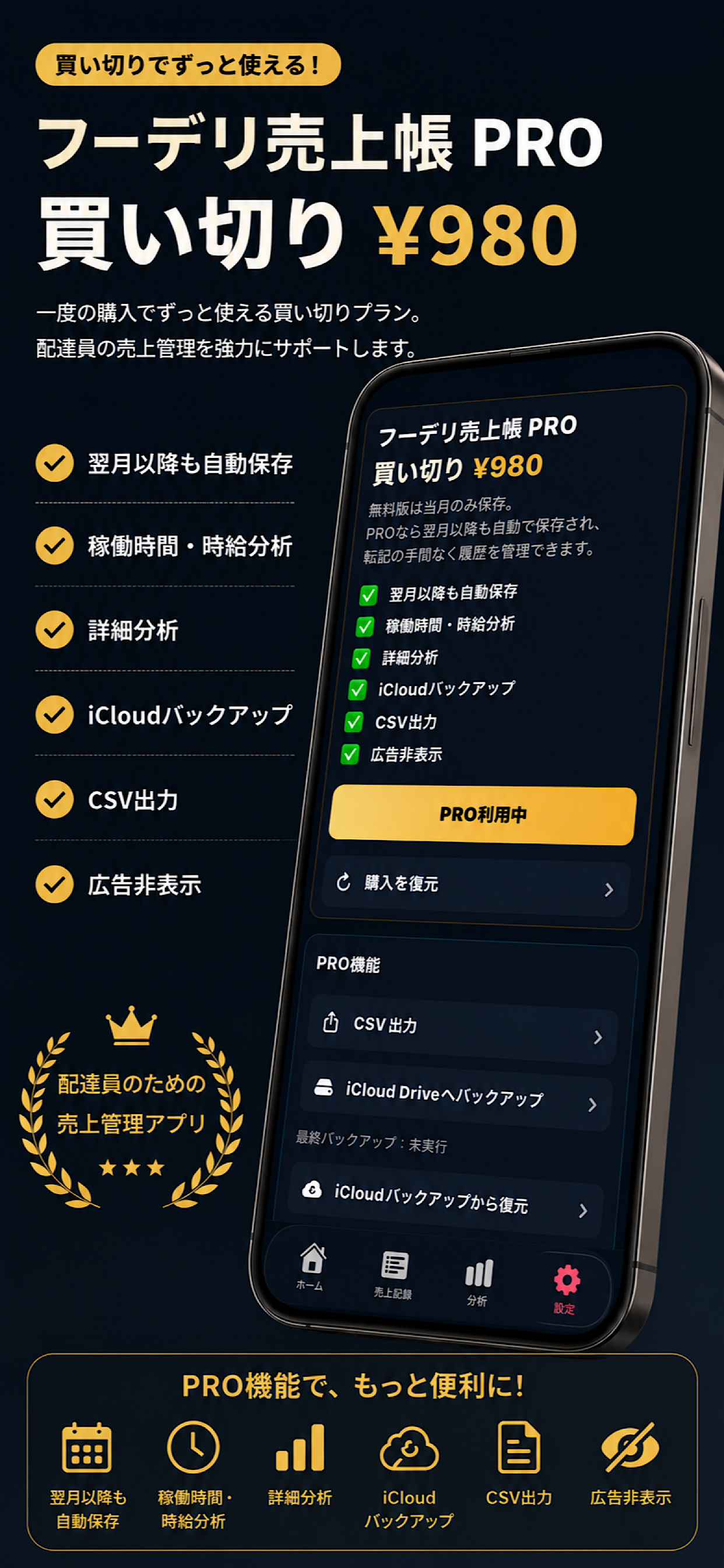 デリログ - フードデリバリー売上管理 screenshot 6