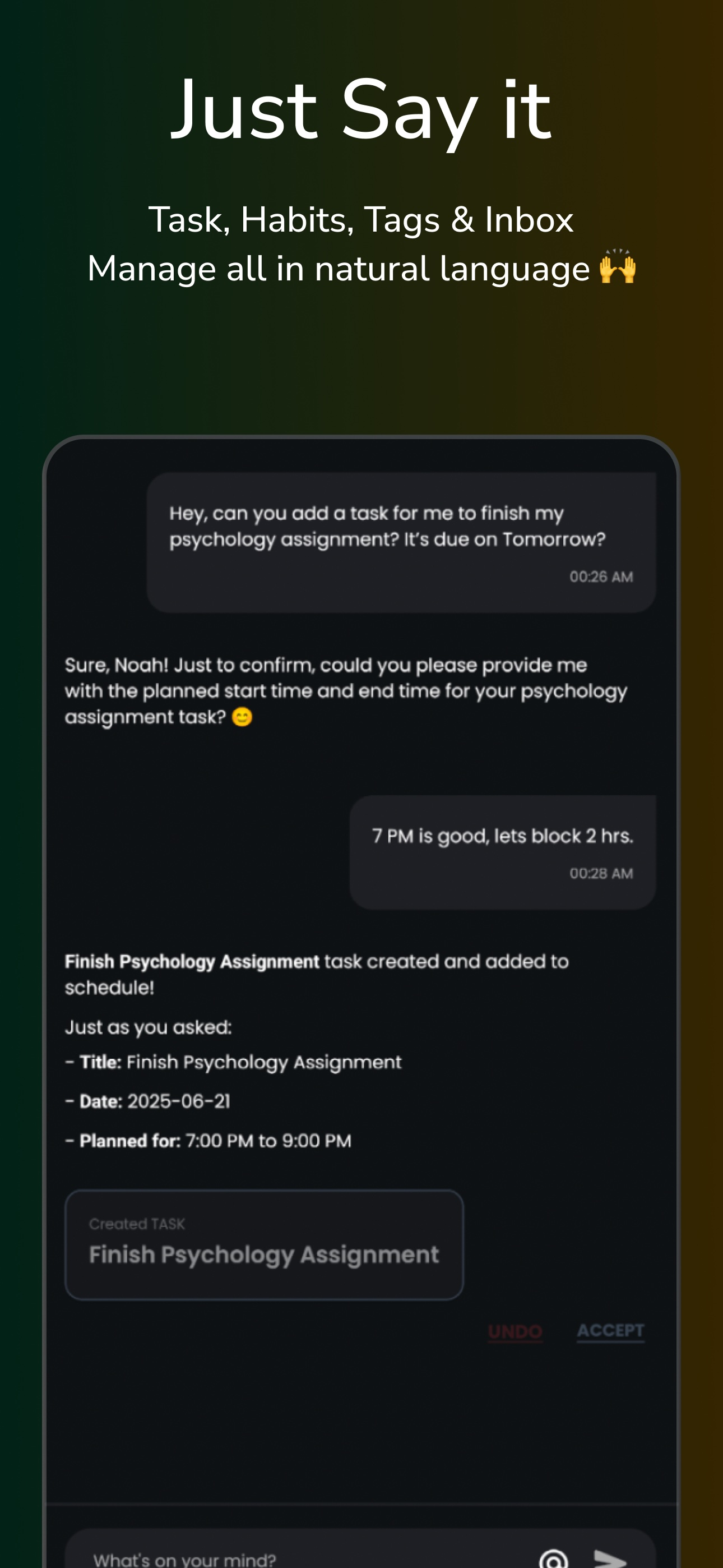 Satchi: Productivity partner