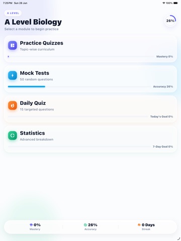 A Level Biology Practice iPad screenshot