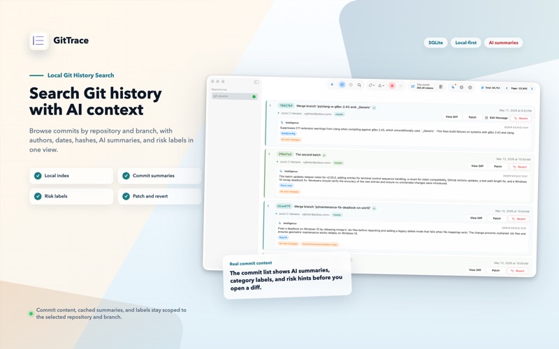 GitTrace screenshot 1