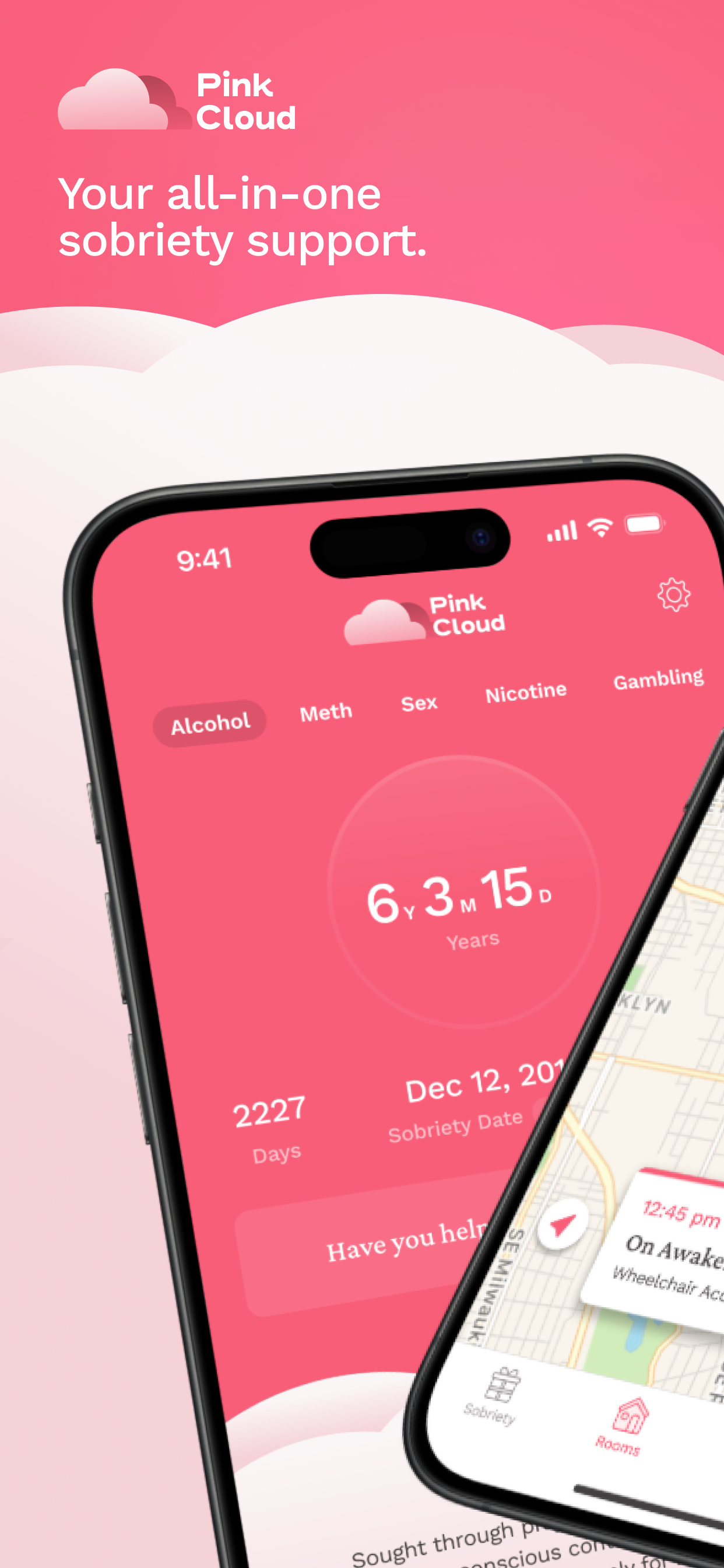 Pink Cloud:  AA Meeting Finder