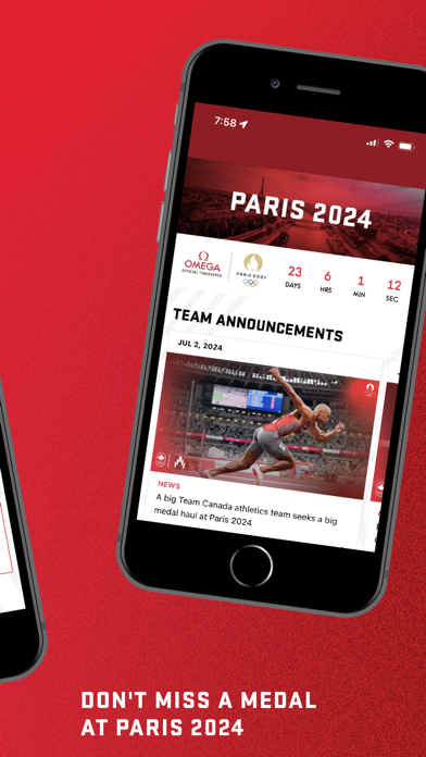 Team Canada Olympic App Screenshot