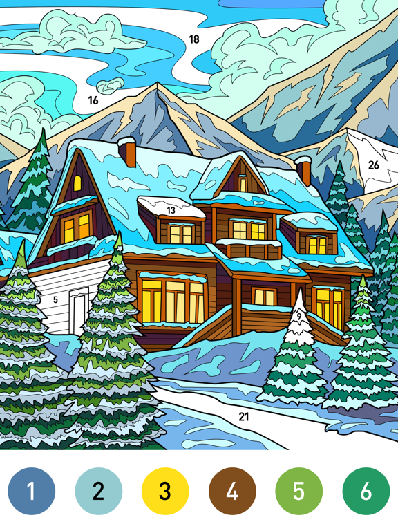 Screenshot #6 pour Christmas Winter Coloring Book
