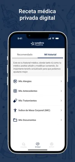 Captura de pantalla de Eurofirms Health en iPhone 4