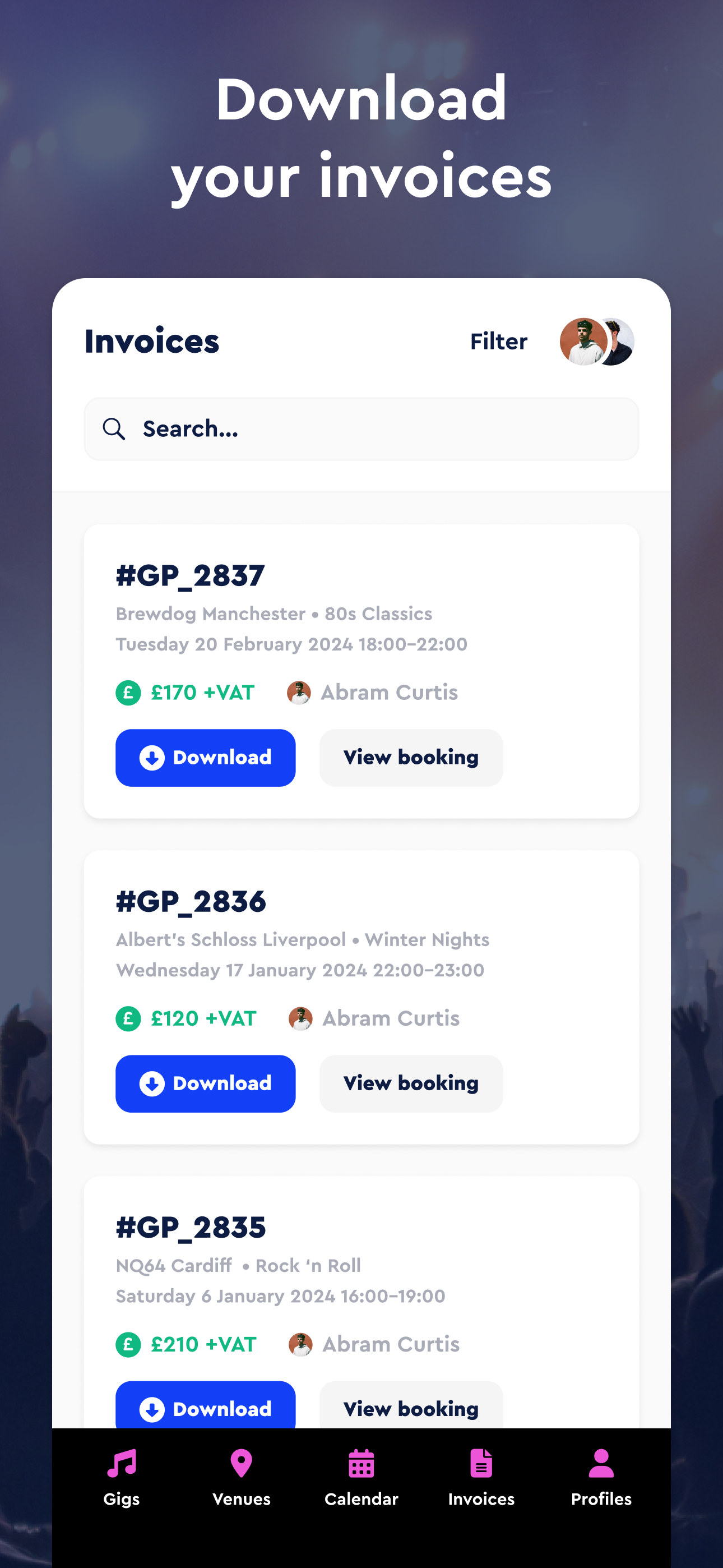GigPig: Book Gigs. Get Gigs.