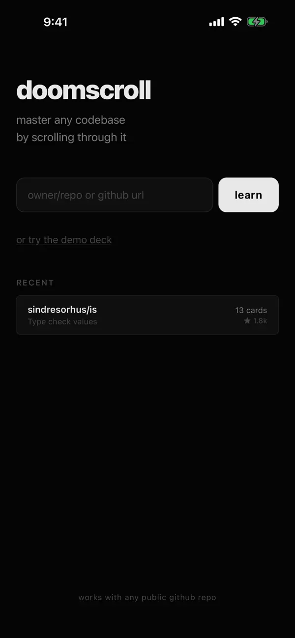 #4. doomscroll: Learn Code (iOS) By: Maxwell Young
