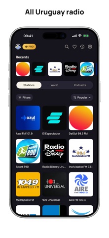 Radio Uruguay - Live FM & AM iPhone screenshot