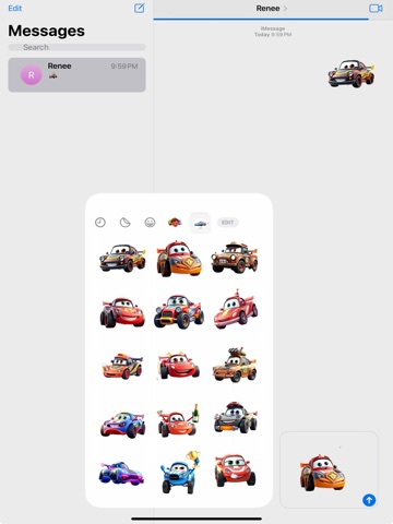 Racing Car Stickers iPad screenshot