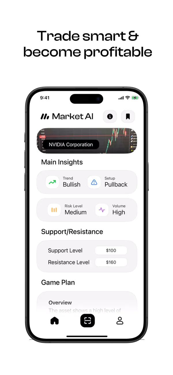 Screenshot #1 pour Market AI - Trading Ideas