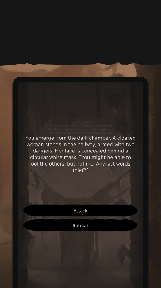 #2. Eldrum: Untold - Text RPG (iOS) Ved: Act None