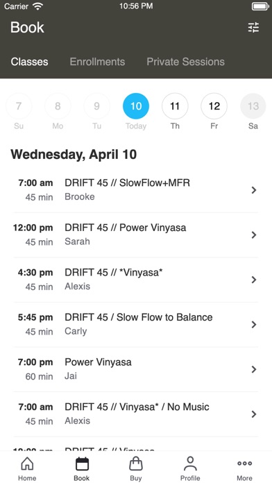Drift Yoga + Juice Bar Screenshot