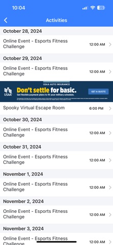 NavyMWR Portsmouth iPhone screenshot
