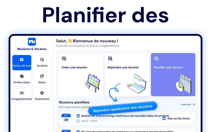 Screenshot #2 pour App pour les réunions Zoom