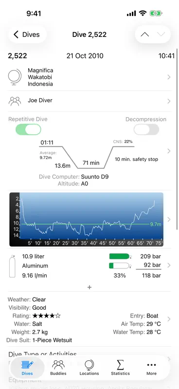 Dive Log screenshot 2 of 10