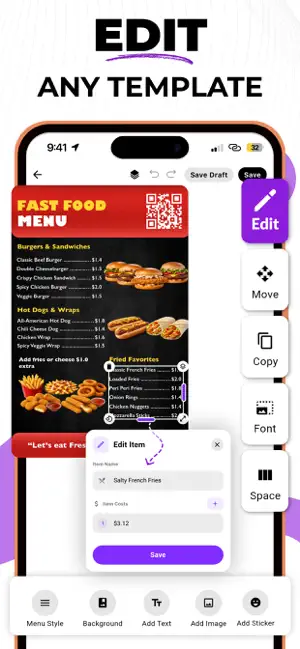 Menu Maker - Food & Restaurant screenshot 2