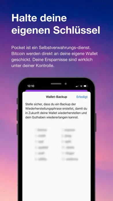 Pocket: Bitcoin ganz einfach iPhone App Screenshot 4 – Finanzen