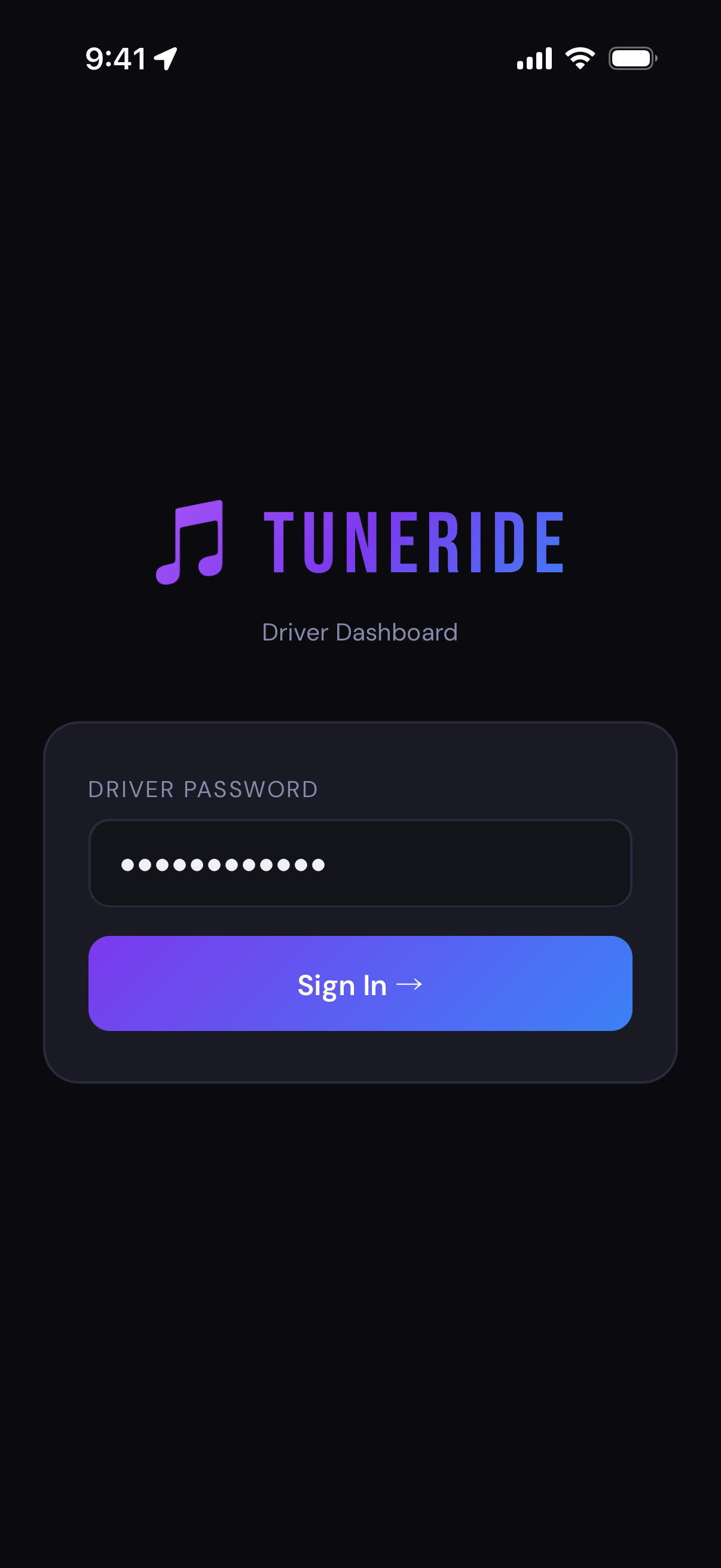 TuneRide Driver
