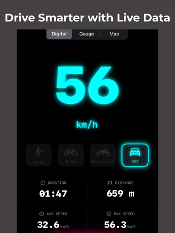 Speedometer Gps Mph Tracker iPad screenshot