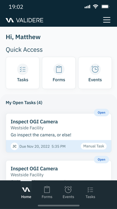 Validere Screenshot