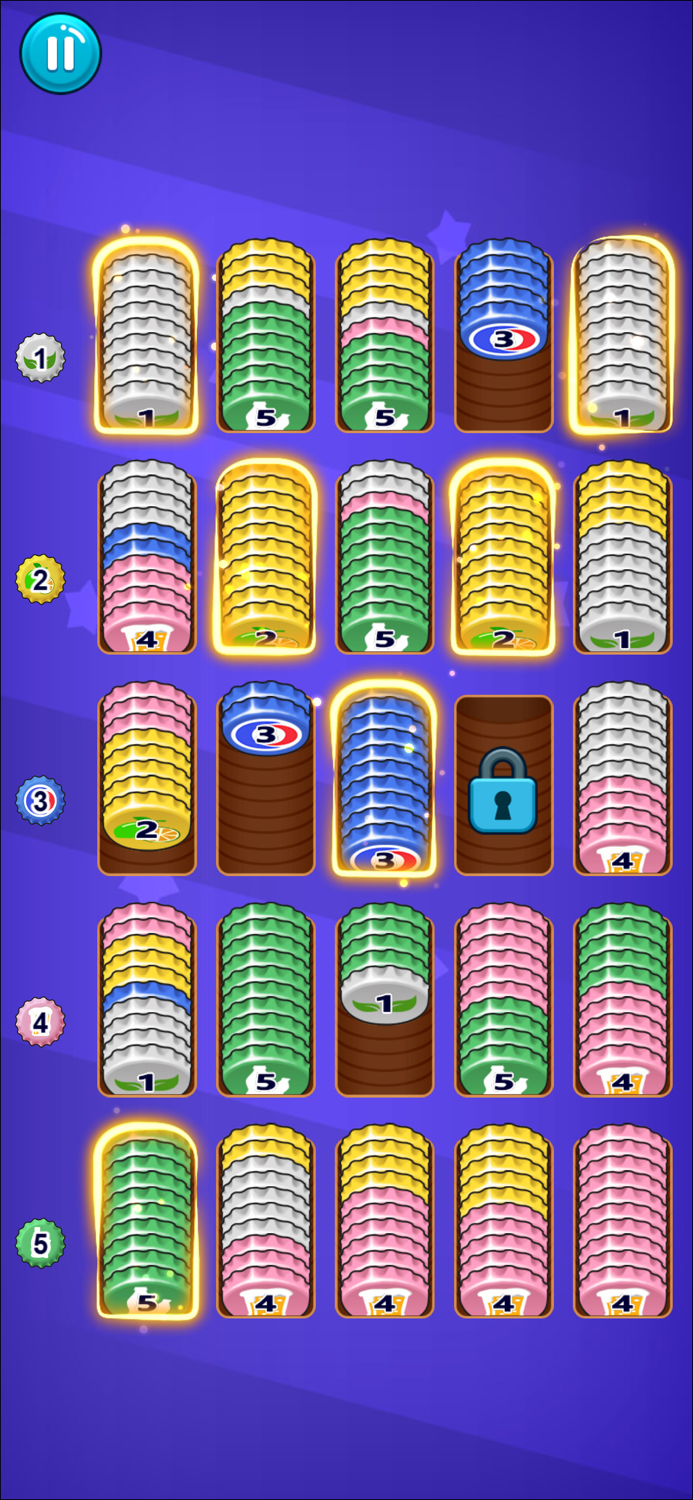 Bottle Cap Merge Sort