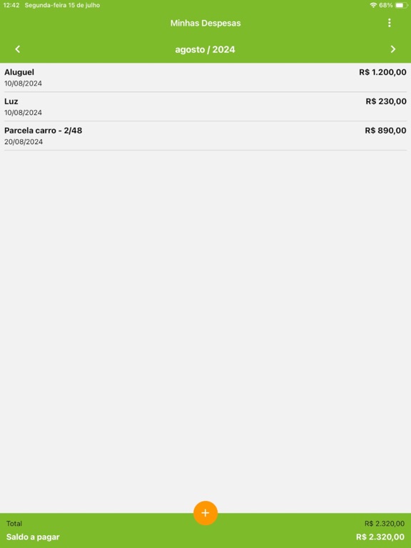 Screenshot #5 pour Minhas Despesas App
