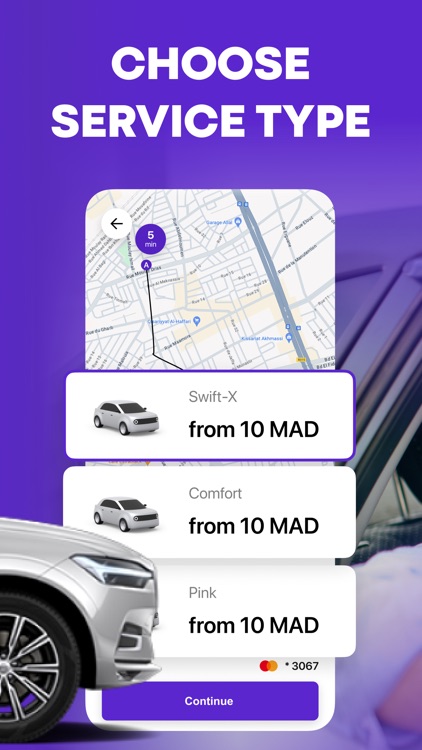 Swift Taxi App: Request Driver