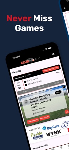 My Club Sport iPhone screenshot