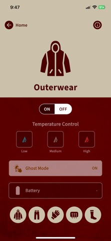 Redhead Heated Clothing iPhone screenshot