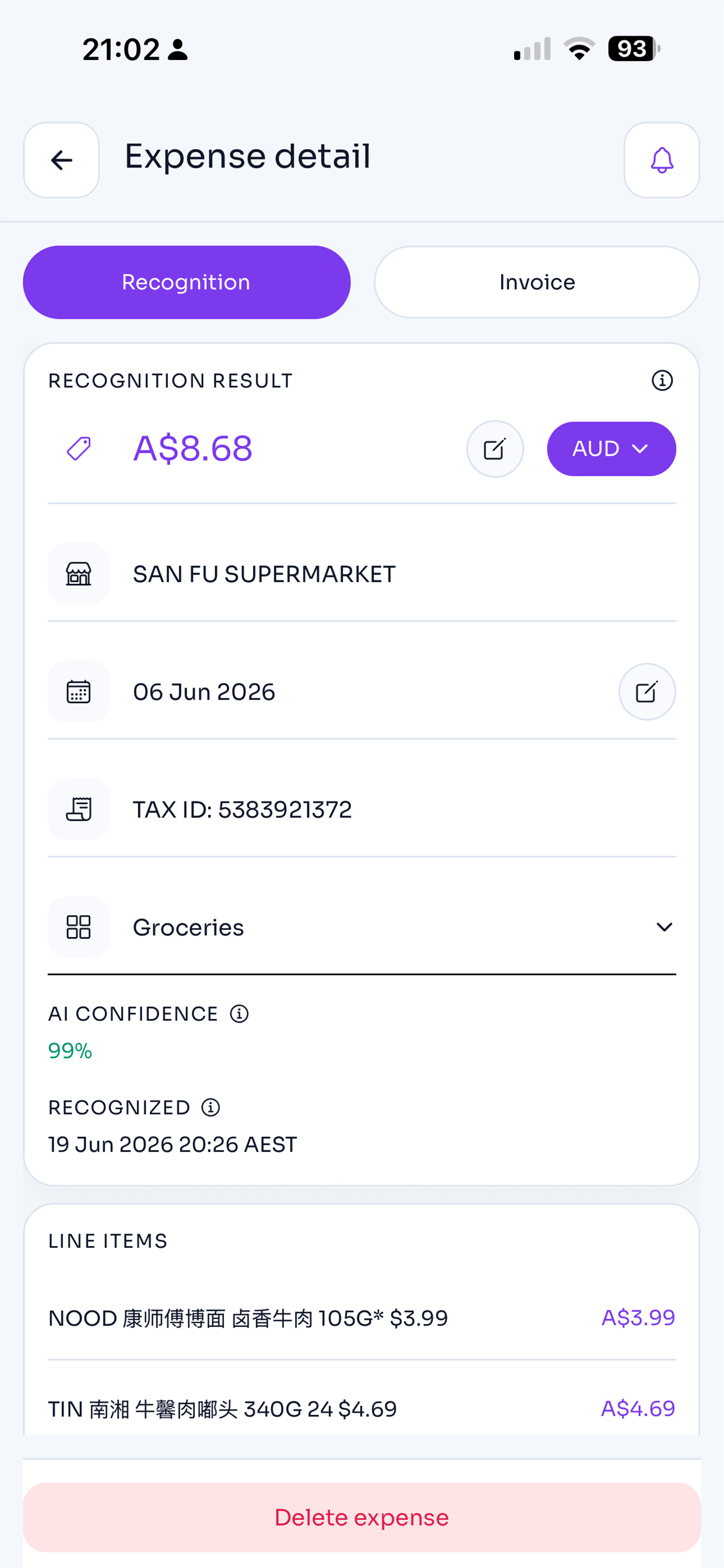 AI Expense screenshot 3
