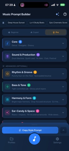 Music Prompt Builder Screenshot 1 of 4