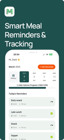 Meal Minder - Meal reminder Screenshot 1 of 6