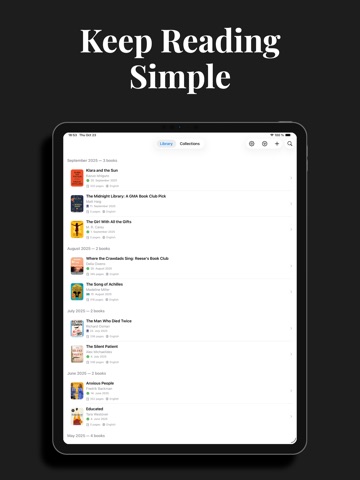 MiniLib: Book Tracker ipad screenshot 2