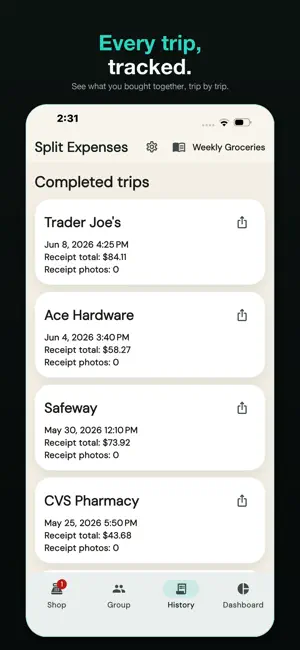 Split Shopping Expenses screenshot 3