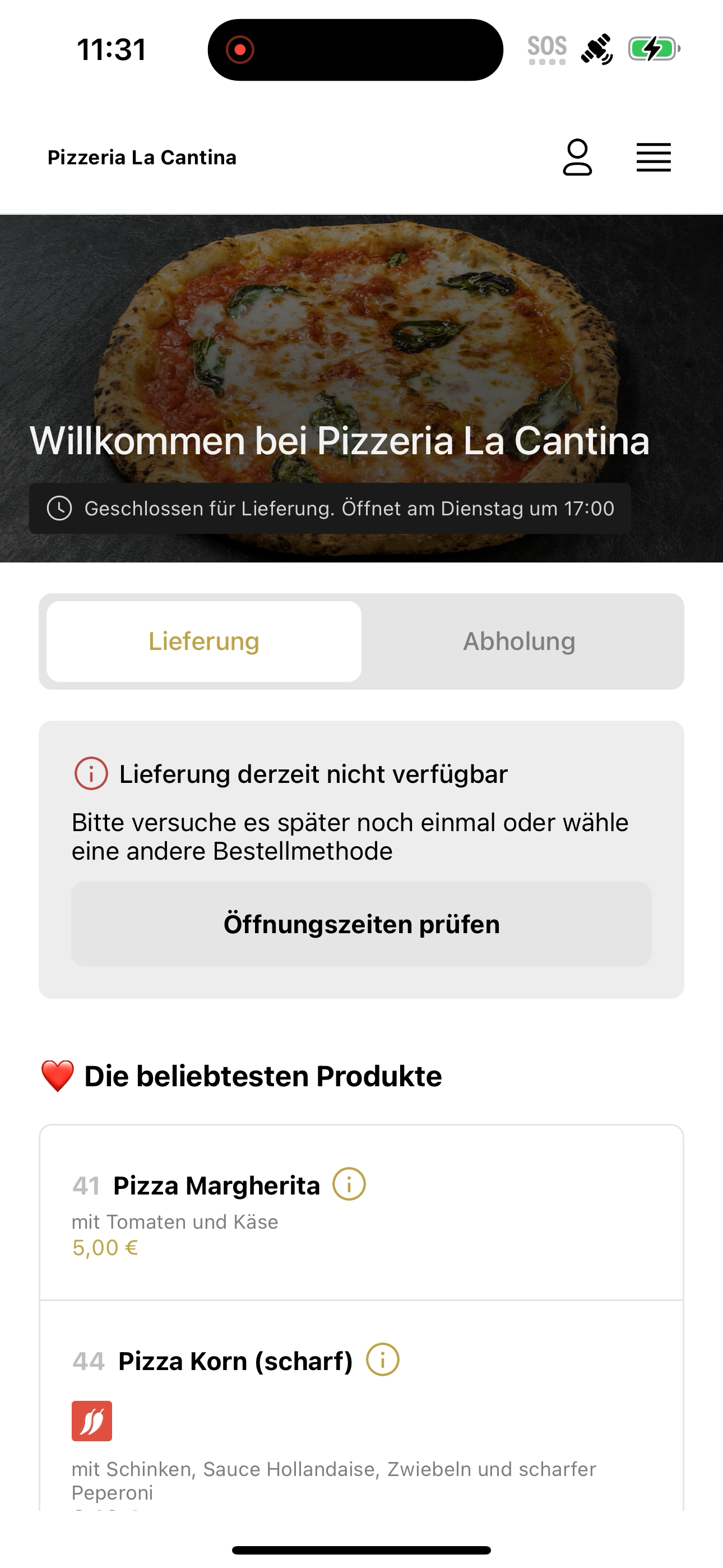 Pizzeria La Cantina screenshot 5