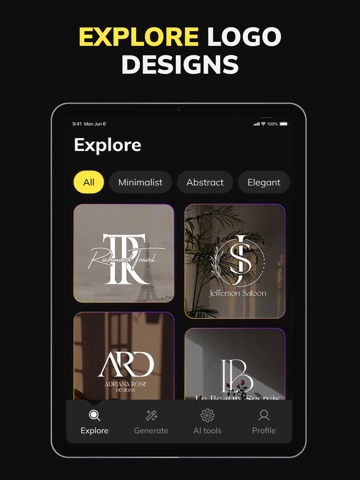 AI Logo Maker, Brand Designer iPad screenshot