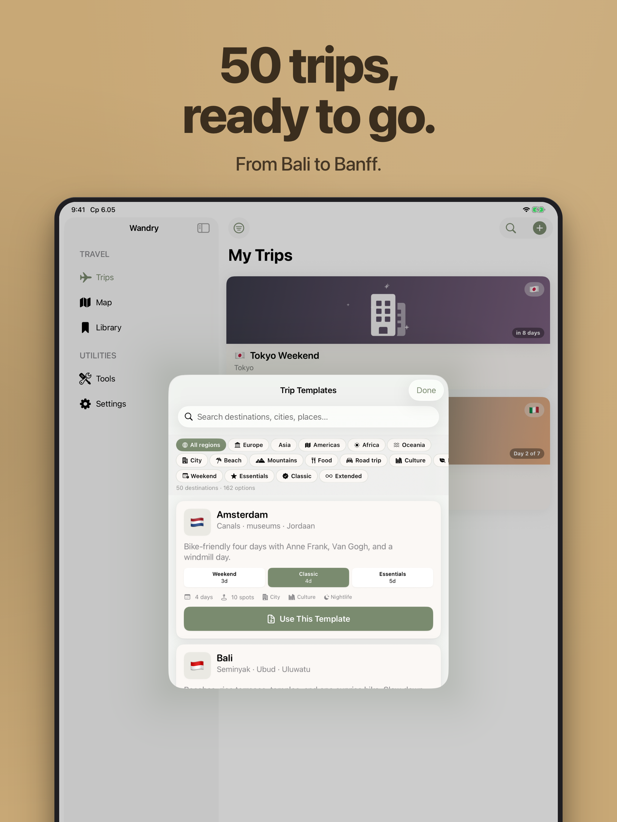 Wandry: Trip Planner
