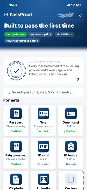 Passport Photo — PassProof screenshot 1