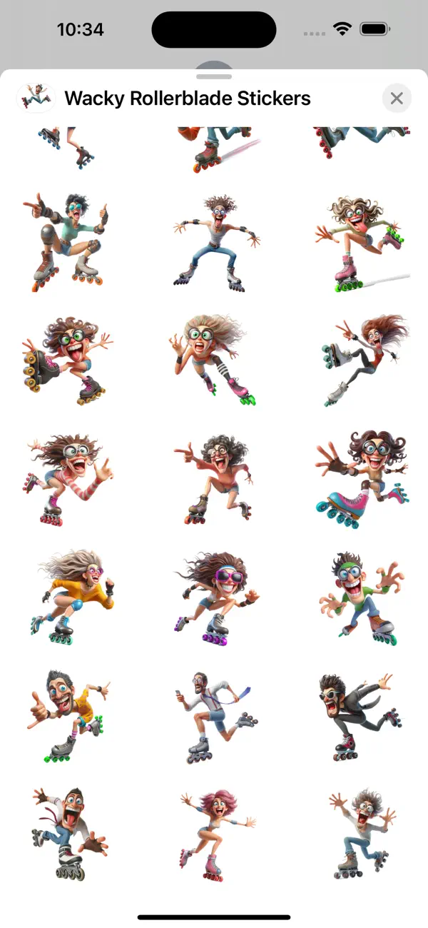 Screenshot #3 pour Wacky Rollerblade Stickers