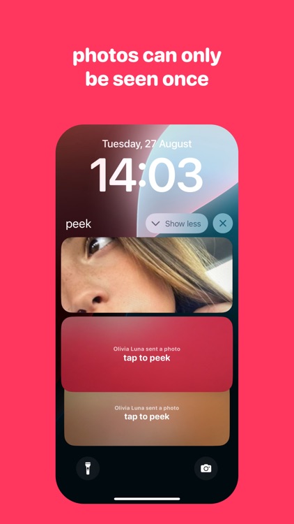 peek - lock screen camera