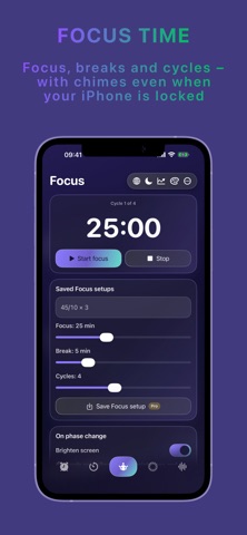 WakeGlass: Alarm, Timer&Focus Screenshot 4 of 8