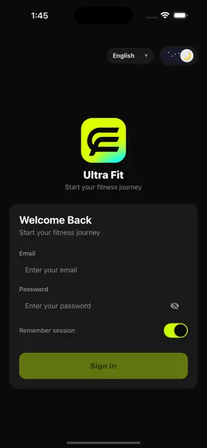 UltraFit - Fitness Planner screenshot 1