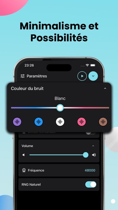 Screenshot #2 pour Bruit: Blanc, Rose, Brun