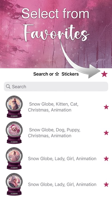 I Love Pink Stickers Screenshot