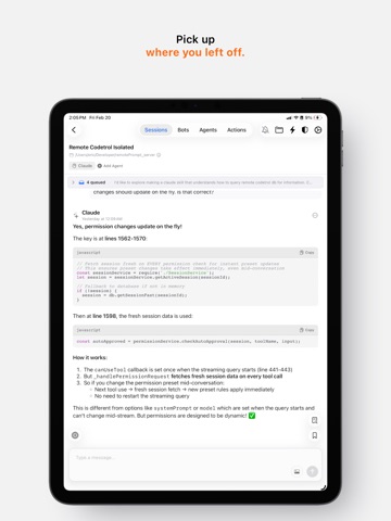 Remote Codetrol iPad screenshot