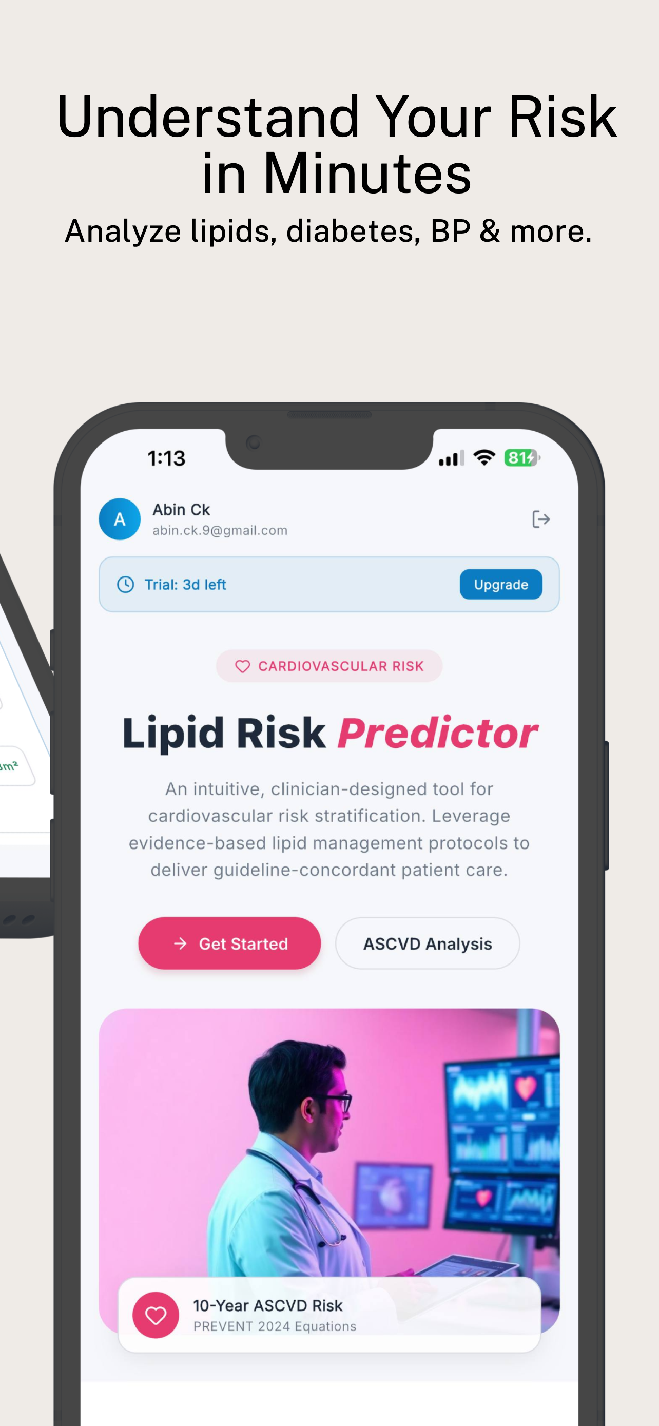 Lipid Predictor Clinician screenshot 3
