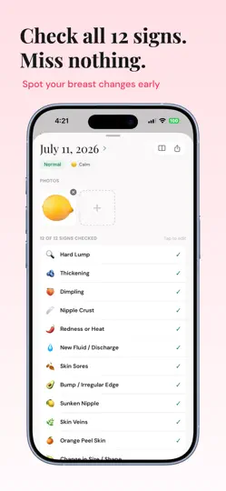 Bloom: Breast Health Tracker iPhone Ekran Görüntüsü 2